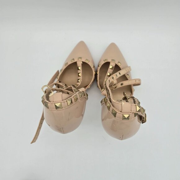 Rue21 Etc Studded Pointed Tan High Heel Pumps Size 6/7 - Picture 4 of 11